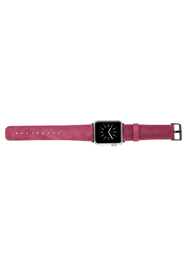 Bouletta Apple Uyumlu  Watch Deri Kordon 38-40-41mm TN08 Pembe