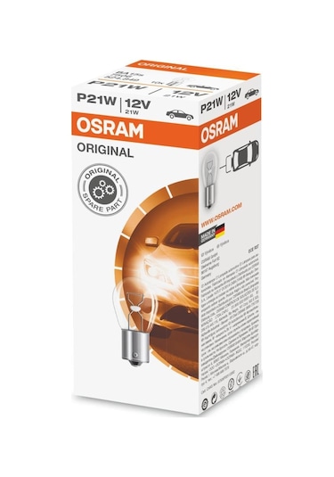 Bulacaksin Osram 7506 P21W 93 Sinyal Stop Ampul 12V 21W 10 Adet Tek Duy Düz