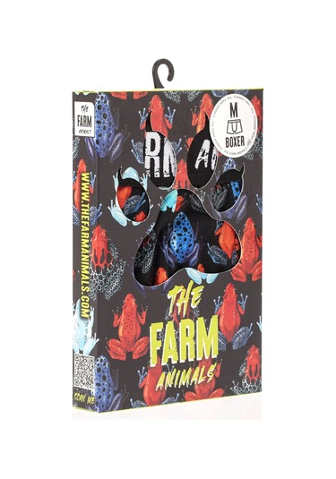 Farm Animals Frogs Desenli Boxer Çok Renkli