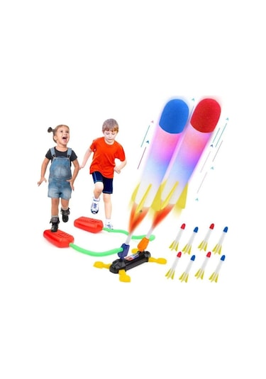 Air Rocket Duello Oyuncak Seti 2 Işıklı Roket 2 Işıksız Yedek  Rok