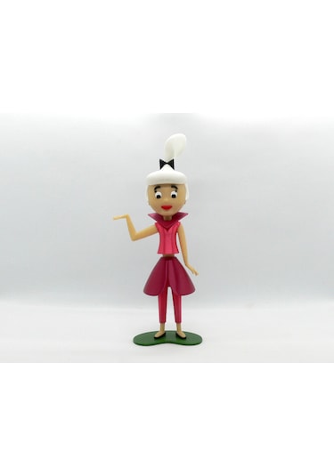 Retro-fütüristik Uzay Çağı Kadın Figürü - Pembe Elbiseli Modern Biblo