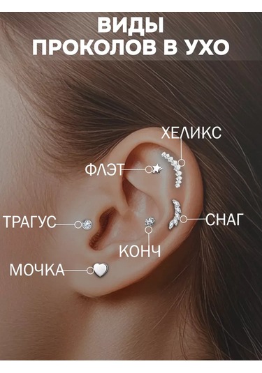 Hok's Love Kulak Kıkırdağına Takılan Helix Labret Piercing Taş 303789034 Altın