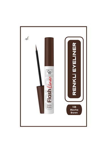 Golden Rose Flash Liner Colered Eyeliner 108 Mocha Brown