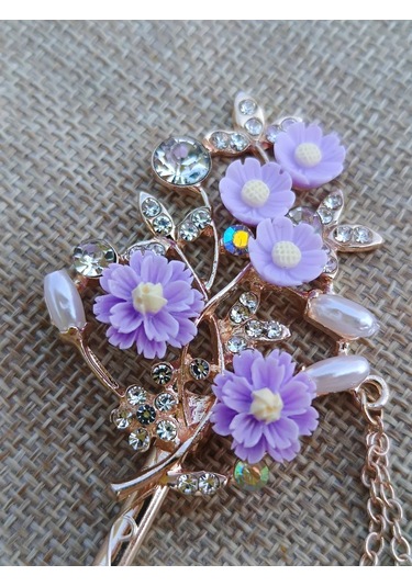 Villovatik Leyandra Lila Metal Saç Tokası 143296339 Diğer