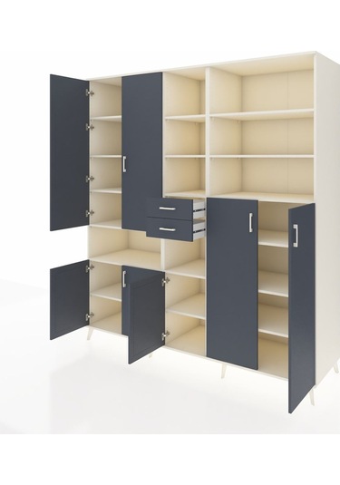 Kronos Dolap 17 Raflı 2 Çekmeceli 7 Kapaklı 220x59x243 Aytaşı-antrasit/antrasit Antrasıt/antrasıt Kronos Dolap 17 Raflı 2 Çekmeceli 7 Kapaklı 220x59x243 Aytaşı-antrasit/antrasit Antrasıt/antrasıt