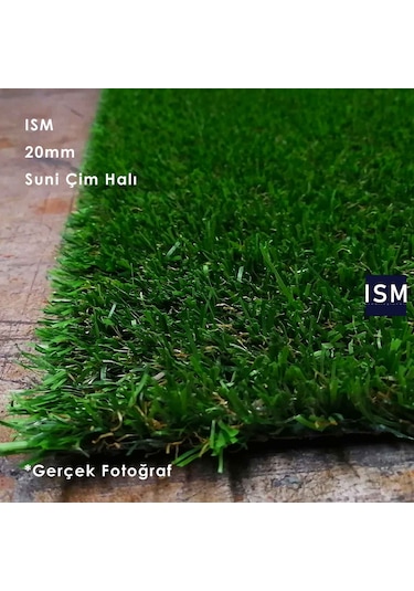 Ism - Suni Yapay Çim Balkon Halı Yüksek Doku Kalın - 20Mm - Yeşil