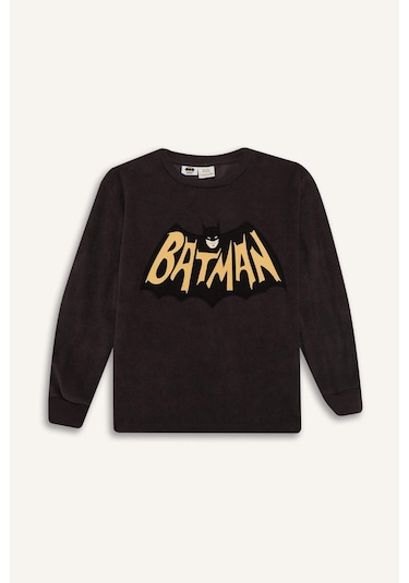 DeFacto Erkek Çocuk Batman Pijama Takımı Polar Bisiklet Yaka Uzun Kollu Üst Beli Lastikli Uzun Alt D8570A824CWAR212 DeFacto Erkek Çocuk Batman Pijama Takımı Polar Bisiklet Yaka Uzun Kollu Üst Beli Lastikli Uzun Alt D8570A824CWAR212