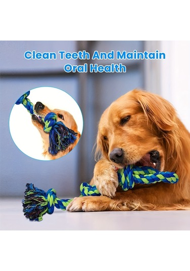 2 Adet Ağır Hizmet Köpek İpi Oyuncağı - Büyük Ve Orta Boy Köpekler İçin Dayanıklı Örgülü Tasarım Ve Renkli Püsküller