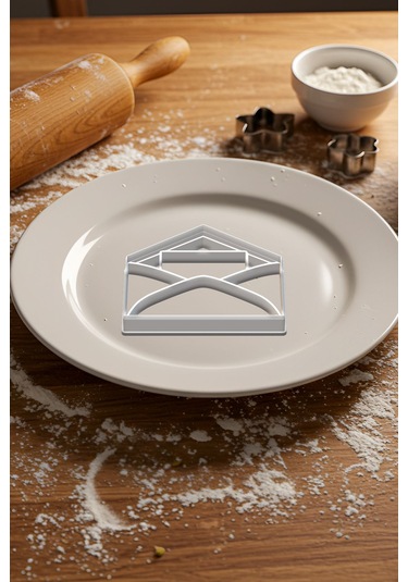 Mektup Kurabiye Kalıbı, Hamur Şekillendirici, Bisküvi Kalıbı, Kolay Kesim Ucu Beyaz