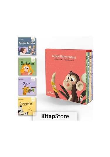 Bebek Üniversitesi Hikayeli İlk Kavramlarım 4 Kitap Set - Sincap Kitap