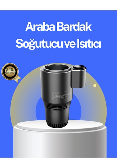 Araç İçi Isıtıcı Soğutucu Bardaklık 60 C Isıtma -4 C Soğutma Renkli
