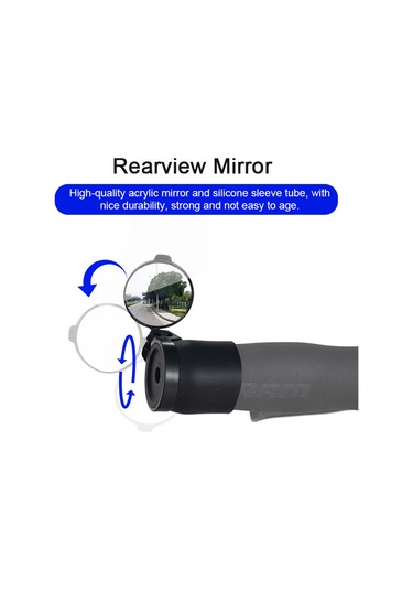 Jeemson Bisiklet Geri Görüş Aynası - Yol/montain Bisikletleri İçin 360 Döner 28-32mm Çapında Mini Evrensel Ayna Tek Adet Çok Renkli