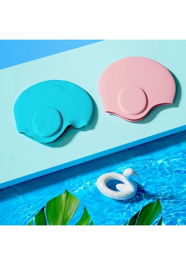 Wave Su Geçirmez Düz Renk Kulak Koruyucu Silikon Yüzme Bonesi, Renk: Çocuk Pembesi Pembe