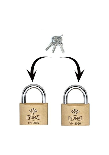 Yuma Pirinç Asma Kilit Birbirini Açar 60 Mm-773 5