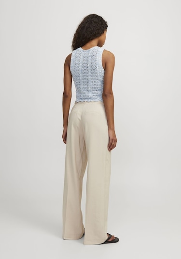 Jack & Jones Kadın Örgü Desenli Kolsuz Bluz - Zuri 12255157 Silver Lake Blue Mavi