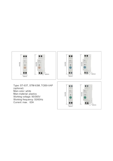 Teltree St-63t Akıllı Wifi Kesici: Akıllı Telefon İle Uzaktan Kontrol, Zamanlı Açma-kapama, 63a Akım, 90-360v, Plastik, St-63t Modeli 1-gang