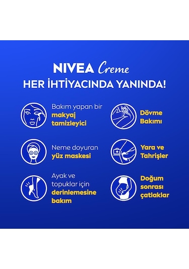 Nivea Creme Nemlendirici Bakım Kremi Teneke 250 ML