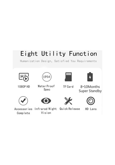 Maoyaya 16mp 1080p Gündüz Gece Kamera, Açık Hava İzleme, Ip54 Su Geçirmez, 2.0 Ekran, Hayvan Gözlem, 3 Siyah