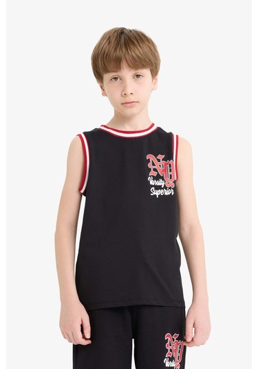 DeFacto Erkek Çocuk 2'li Takım Baskılı Atlet Beli Lastikli Şort E8824A825HSBK81