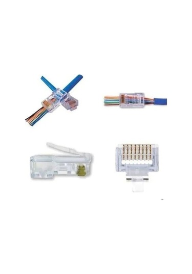 Yeni Nesil Rj45 Cat 6 Konnektör 200lü Paket 1. Sınıf Kalite