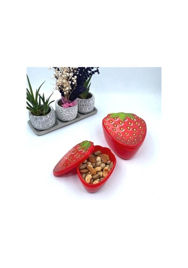 River World 250 Ml + 550 Ml 'lik İç İçe Geçen Çilek Modelli Beslenme Ve Saklama Kabı Seti