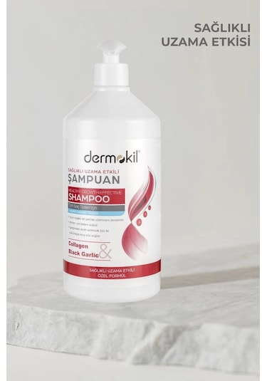 Dermokil Şampuan - Uzama Etkili Kolojen & Siyah Sarımsak 1 L