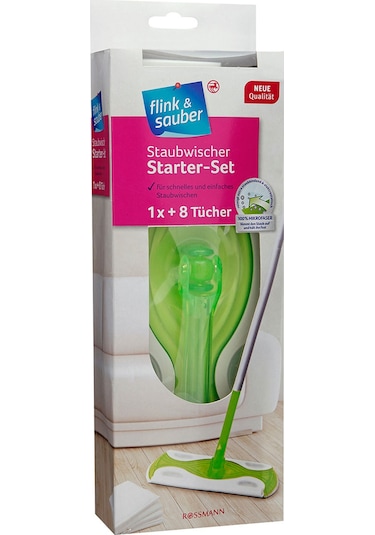 Flink & Sauber Yer İçin Toz Alma Seti + 8 Adet Yedek Bez