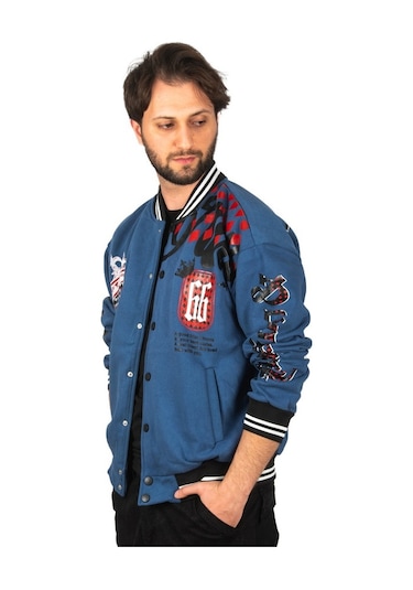 Deepsea Erkek Indigo Mavi Çıtçıtlı Kolej Mont 2304764 İndigo