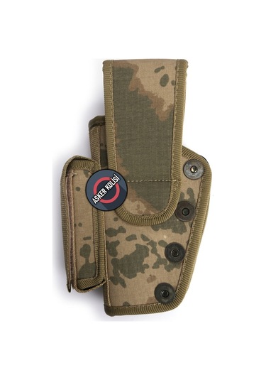 Jandarma Kamuflaj Asker Silah Kılıfı Çıt Çıtlı Askeri Kılıf 9 Mm Siyah
