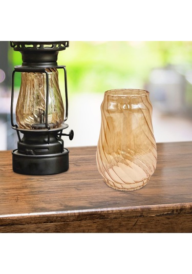 Dolıty Atmosfer Abajur Baca Şapkası Rüzgar Geçirmez Sağlam Kehribar Çok Renkli