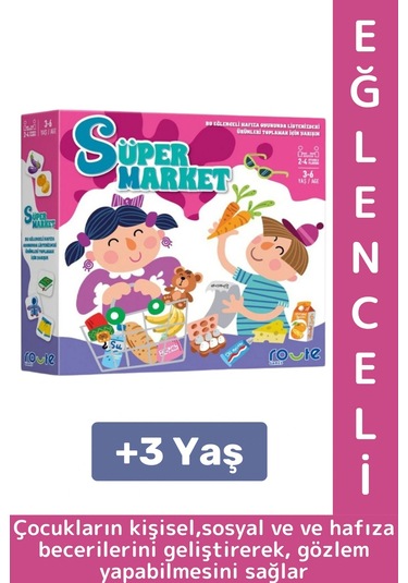 Eğlenceli Çocuk Hafıza Gözlem Kişisel Sosyal Beceri Geliştiren Okul Ev Aile Mutfak Oyun Süpermarket