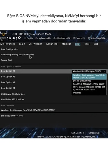64gbps M.2 Nvme Ssd Adaptör Kartı Pcıe 4.0 Pcıe 4.0 X4 Genişleme