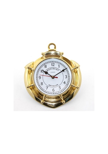 River World Duvar Saati Çapalı Pirinç Çok Renkli