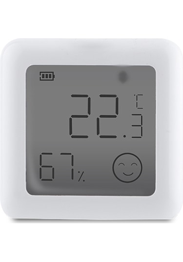 Lemestar Akıllı Ev Bluetooth Nem Ve Sıcaklık Sensörü, Lcd Ekranlı, Gerçek Zamanlı Tespit, Uygulama İle Kontrol Edilebilir
