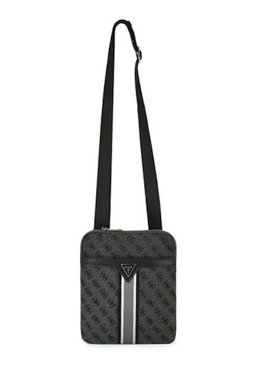Guess Erkek Siyah Crossbag 4g Logolu Çanta Gri