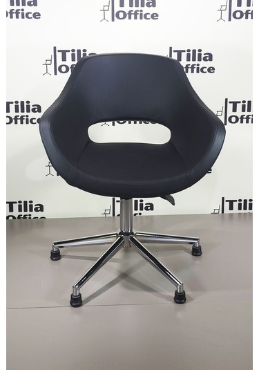 Monaco Çalışma Kesim Koltuğu Konik Sabit Ayak Siyah