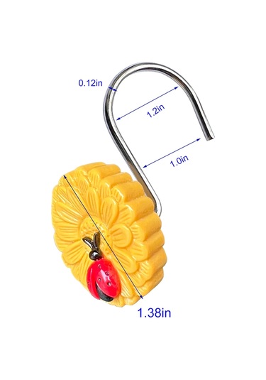 12 Adet Dayanıklı Metal Duş Perdesi Halkaları Kolay Kayan Duş Kancaları Duş Perdesi Dekoratif Duş Perdesi Kancaları Sarı 12 Adet Dayanıklı Metal Duş Perdesi Halkaları Kolay Kayan Duş Kancaları Duş Perdesi Dekoratif Duş Perdesi Kancaları Sarı