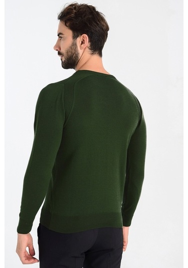 Heyss Bisiklet Yaka Sırt Ve Omuz Detaylı Erkek Triko Kazak