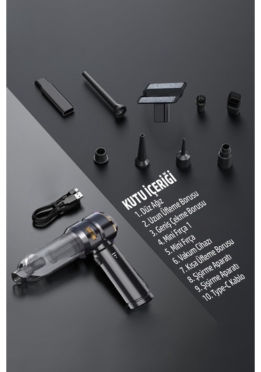 St-6659s Plus 16000 Bpa Çok Fonksiyonlu Kablosuz Yüksek Emiş Araç Ve Ev Temizlik El Süpürgesi