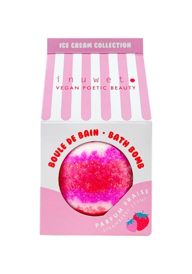 Inuwet Icecream Çilek Banyo Bombası Çiçek