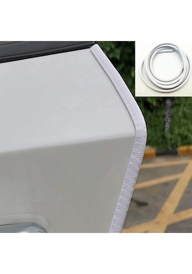 Oto Araç Kapı Koruma Fitili 5 Metre Parlak Beyaz Renk Çarpma Çizilme Önleyici Fitil