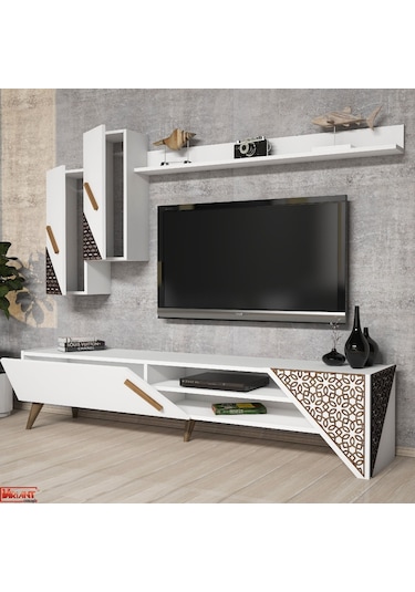 Variant Beril Tv Ünitesi Ve Orta Sehpa Takımı - Beyaz