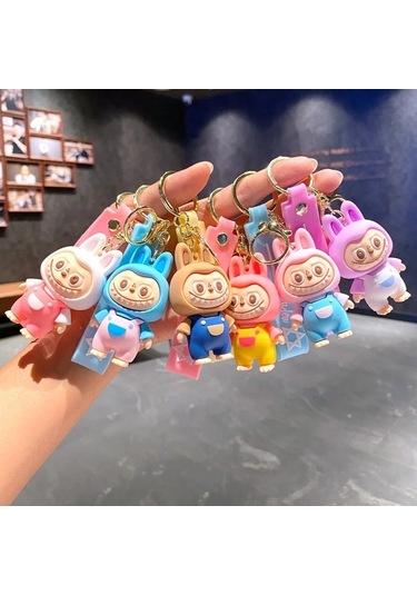 Novahub Yeni Karikatür Labubu Kız Sırt Çantası Anahtarlık Kolye Araba 5, Moda Unisex Çinko