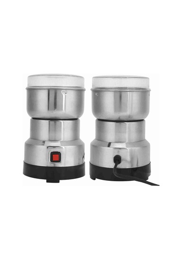 Gajeena 304 Paslanmaz Çelik Elektrikli Kahve Değirmeni - Tahıl, Fıstık, Baklagil, Baharat Öğütücü - Hızlı Ve Eşit Öğütme - 220-240v İngiliz Standartı Siyah - Gümüş