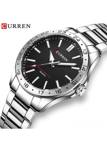 Curren 8452 Çelik Saat Basit İş Saatı Su Geçirmez Erkek Moda Takvim Stokta Çok Renkli