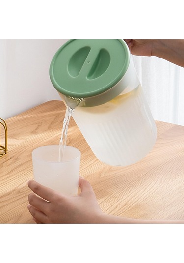 Suntek Magideal Kapaklı Su Sürahisi Buzdolabı Ev Beyaz-yeşil