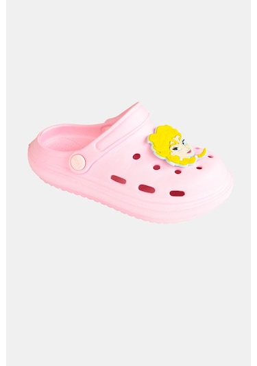 Frozen Elsa Kız Çocuk Pembe Kaymaz Taban Terlik Sandalet 001