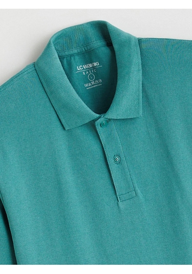 Lc Waikiki Yeşil Polo Yaka Pike Erkek Tişört