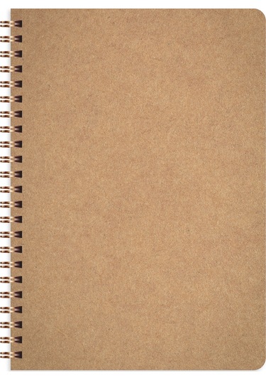 A5 Kraft Karton Kapak 70 Yaprak 110 Gram Kareli Not Defteri Kareli Kraft