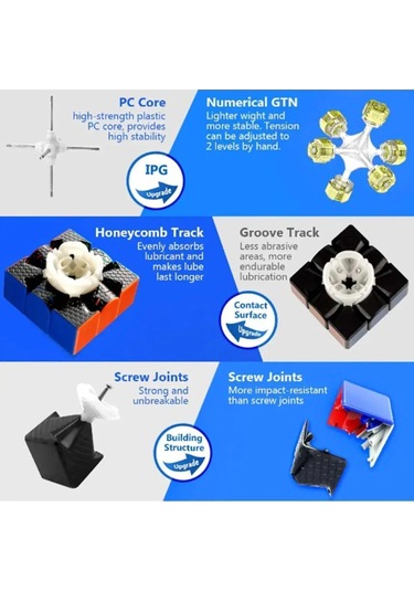 Gan 356 Rs Orjinal Profesyonel Magıc Speed Cube -gan 3x3x3 Rubık Profesyonel Zeka Sabır Küpü
